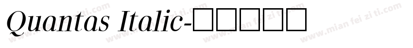 Quantas Italic字体转换